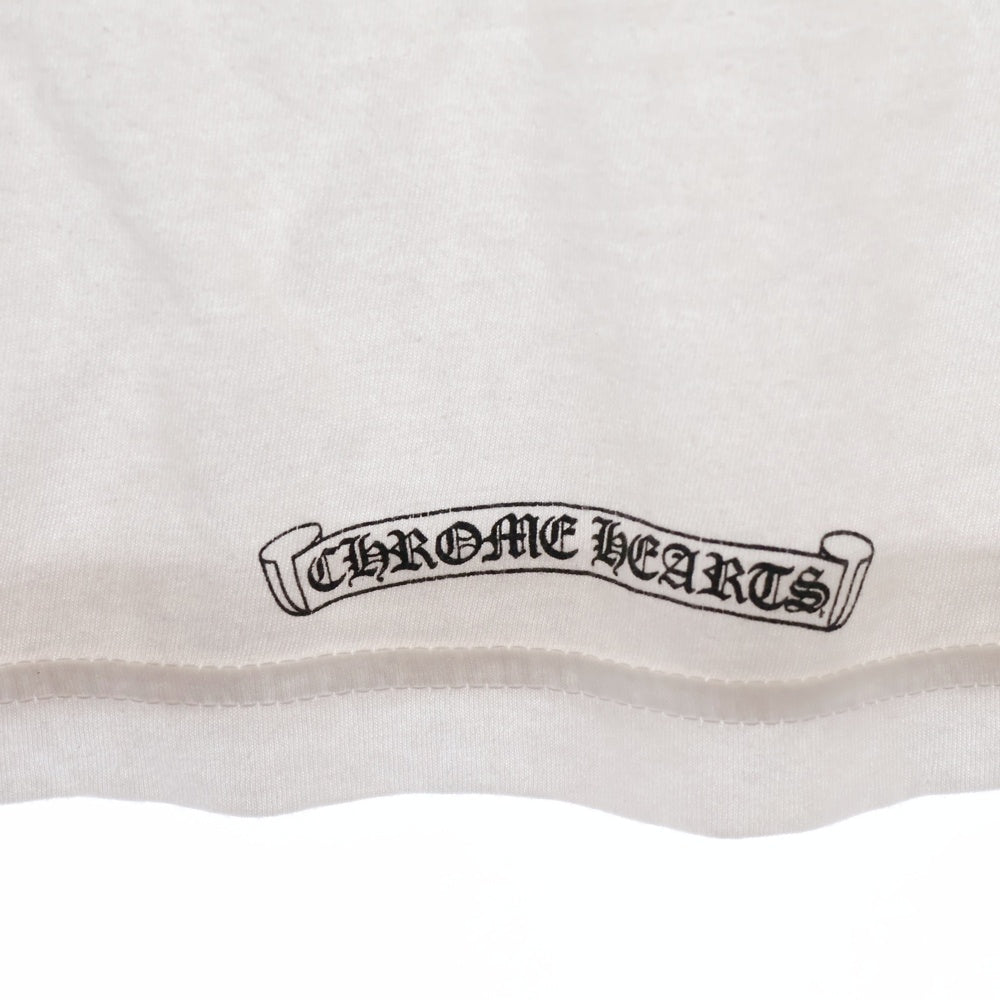 CHROME HEARTS(クロムハーツ) CH L S 1 バックアーチロゴプリント USA 長袖Tシャツ ロングスリーブカットソー ホワイト