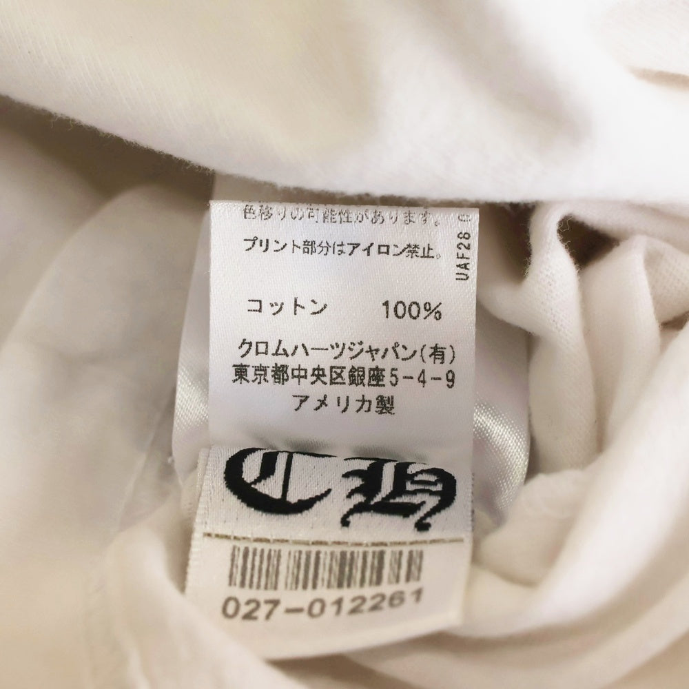 CHROME HEARTS(クロムハーツ) CH L S 1 バックアーチロゴプリント USA 長袖Tシャツ ロングスリーブカットソー ホワイト