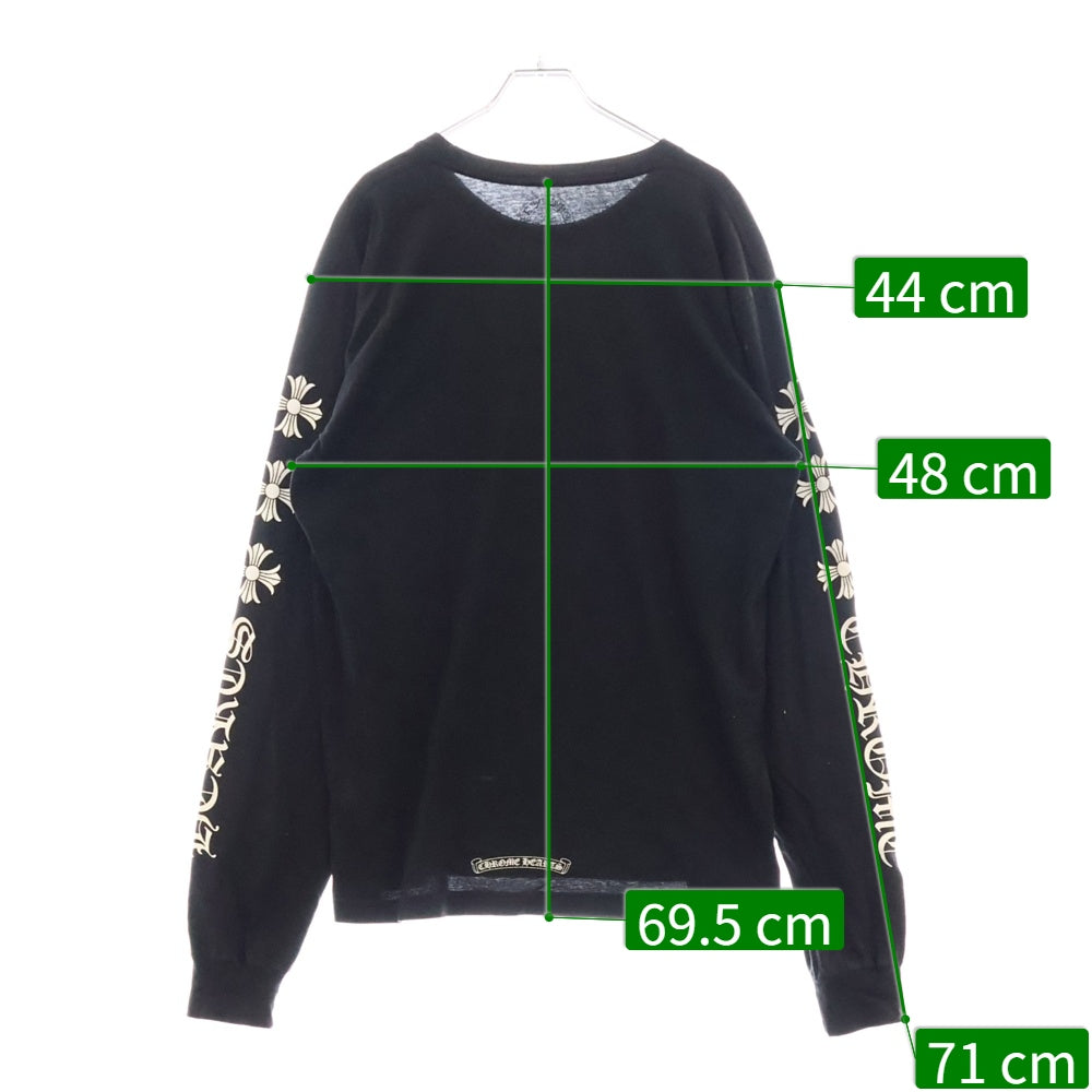 CHROME HEARTS(クロムハーツ) CH Plus Arm Logo L S Tee CHプラスアームロゴプリント 長袖Tシャツ ロングスリーブカットソー ブラック