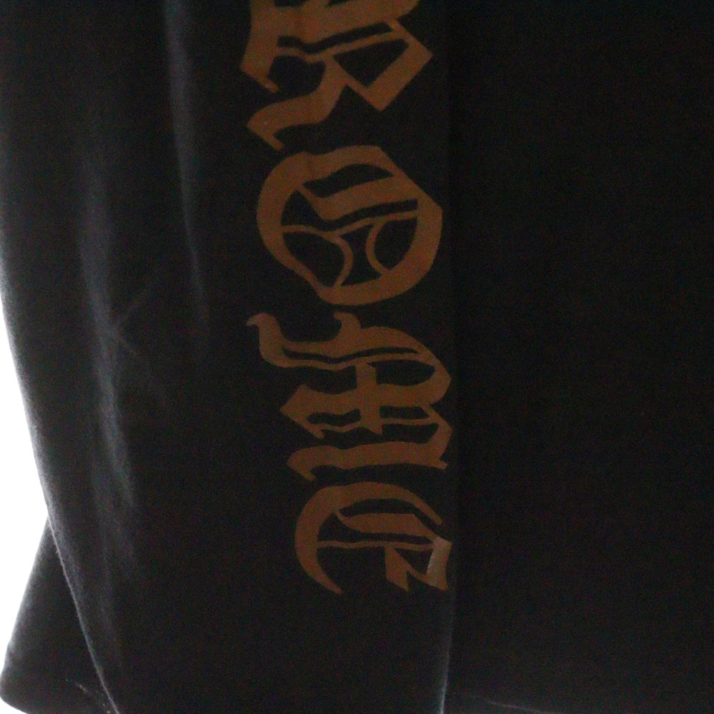 CHROME HEARTS(クロムハーツ) CH L S 1 ネックロゴアームロゴプリント 長袖Tシャツ ロングスリーブカットソー ブラック/ブラウン