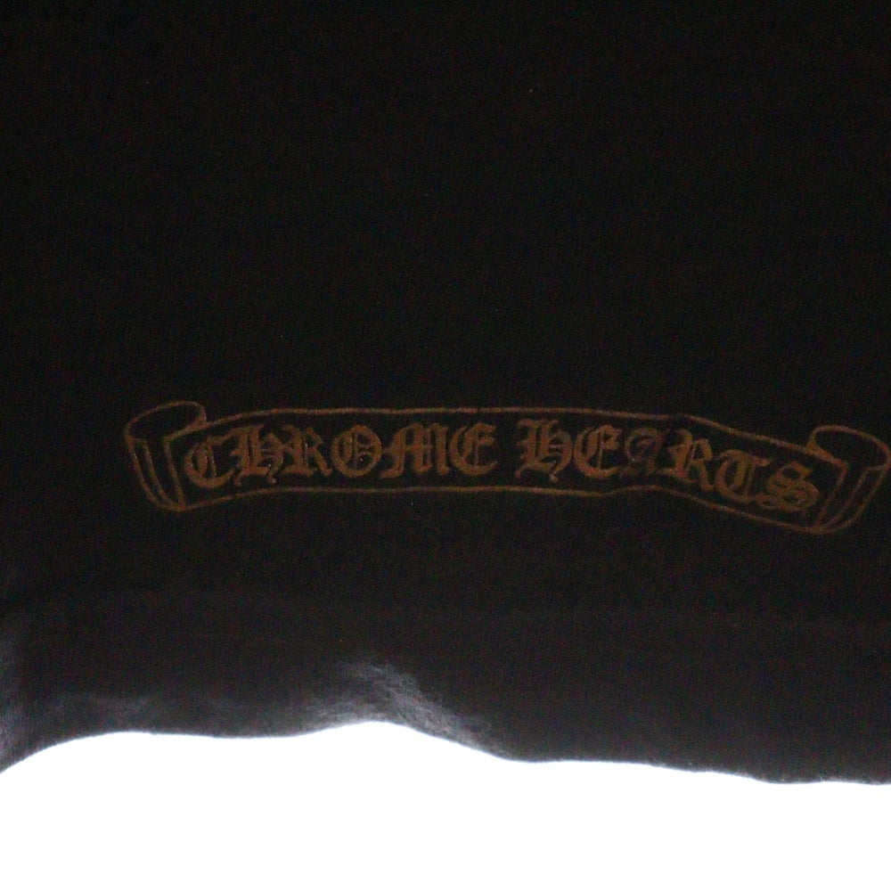 CHROME HEARTS(クロムハーツ) CH L S 1 ネックロゴアームロゴプリント 長袖Tシャツ ロングスリーブカットソー ブラック/ブラウン