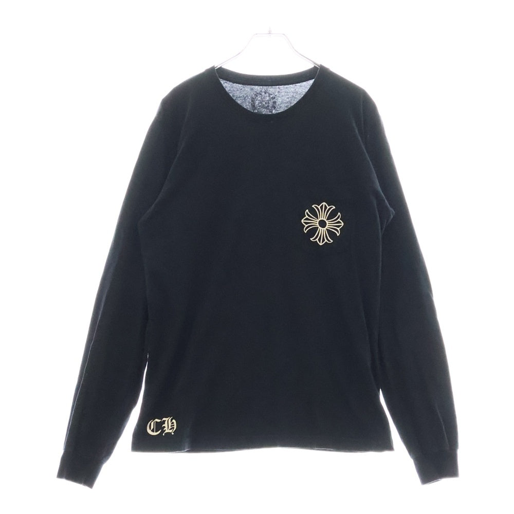 CHROME HEARTS(クロムハーツ) CHPLUS Hollywood Logo L/S ハリウッドロゴ 長袖Tシャツ ロンT ブラック
