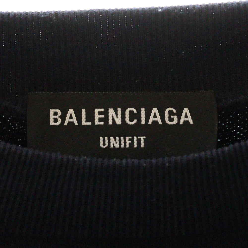 BALENCIAGA(バレンシアガ) LION CREST SPORTY B ライオンクレスト 刺繍 クルーネックスウェットトレーナー 699217 TMV93 ネイビー/レッド