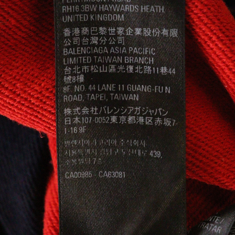 BALENCIAGA(バレンシアガ) LION CREST SPORTY B ライオンクレスト 刺繍 クルーネックスウェットトレーナー 699217 TMV93 ネイビー/レッド