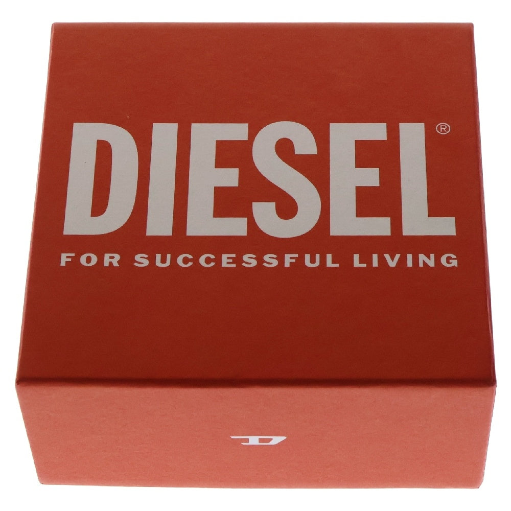 DIESEL(ディーゼル) Dロゴ バックル レザーベルト X09440 ブラウン/シルバー