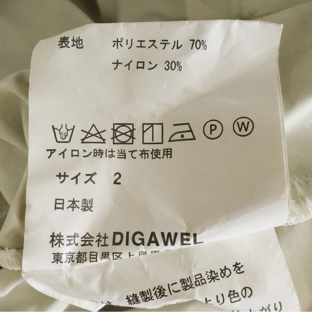 DIGAWEL(ディガウェル) Garment Dye Shirt ガーメントダイシャツ ホワイト