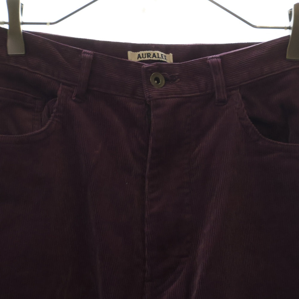 AURALEE(オーラリー) FINX CORDUROY PANTS A24AP01FC フィンクス コーデュロイパンツ パープル