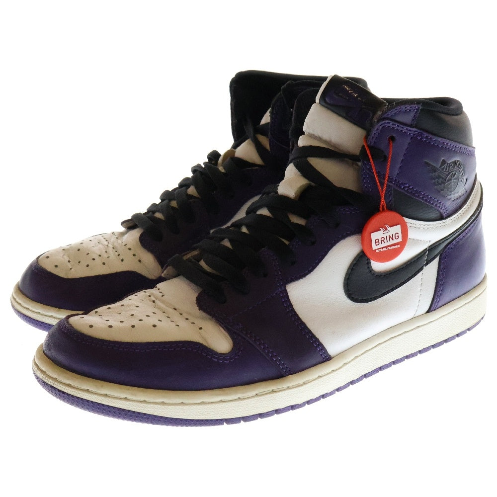 NIKE(ナイキ) AIR JORDAN 1 RETRO HIGH OG COURT PURPLE 555088-500 エアジョーダン1 コートパープル ハイカットスニーカー ホワイト/パープル US10.5/28.5cm