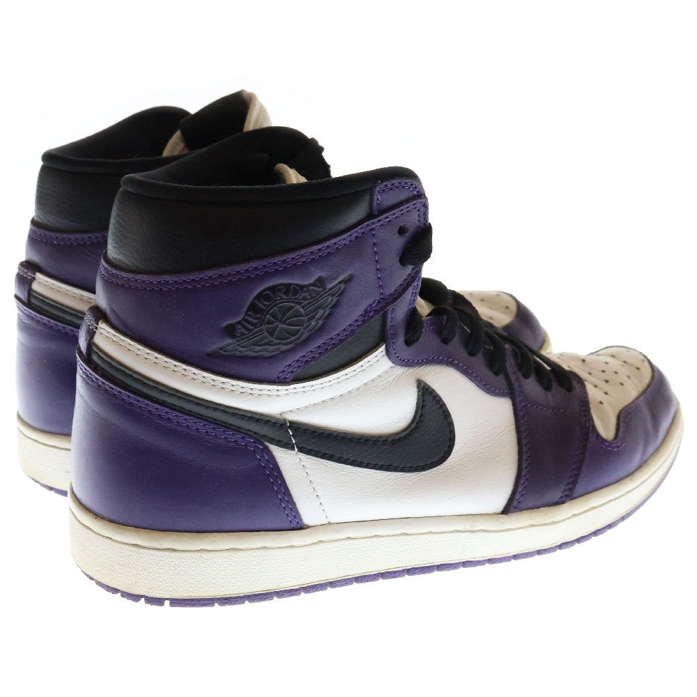 NIKE(ナイキ) AIR JORDAN 1 RETRO HIGH OG COURT PURPLE 555088-500 エアジョーダン1 コートパープル ハイカットスニーカー ホワイト/パープル US10.5/28.5cm