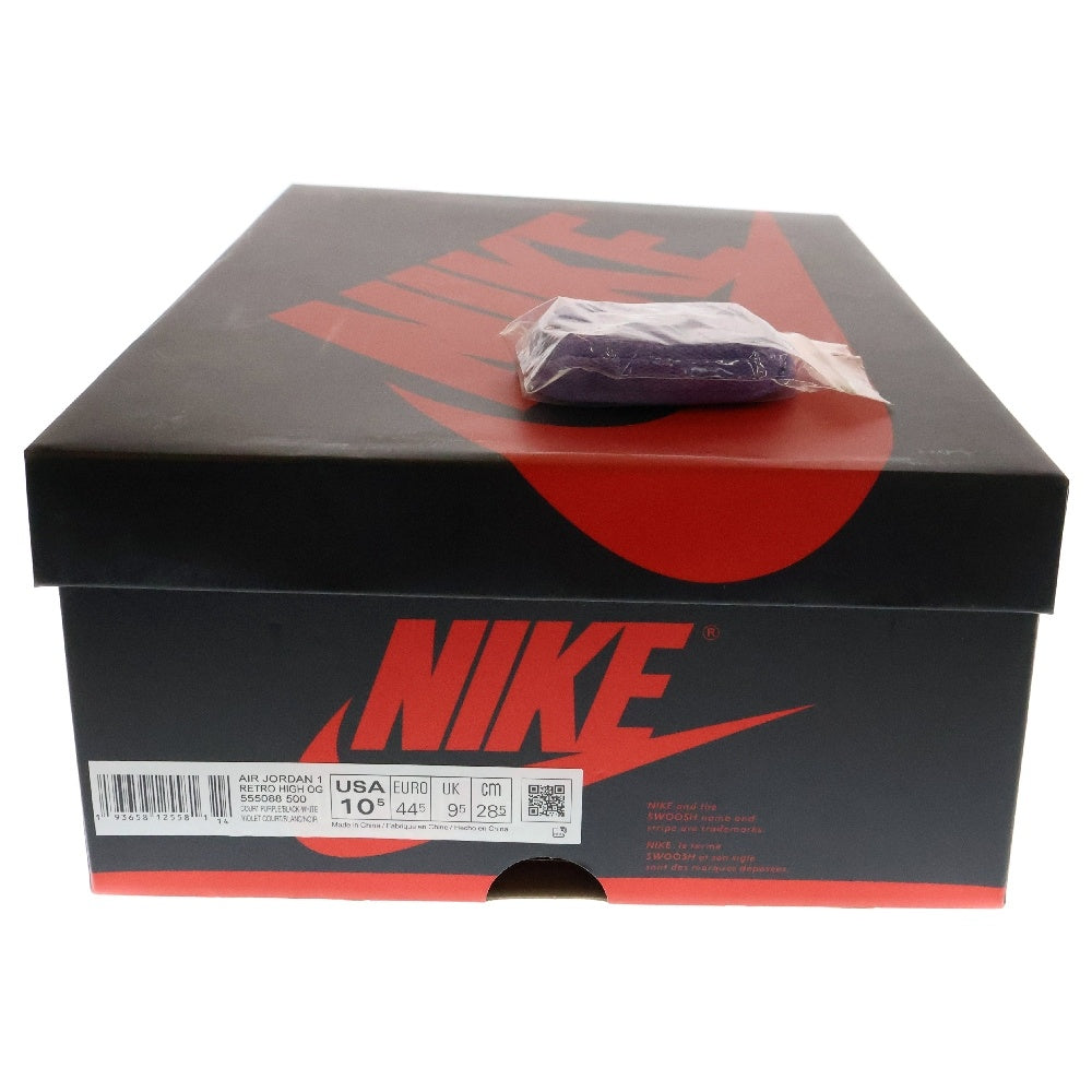 NIKE(ナイキ) AIR JORDAN 1 RETRO HIGH OG COURT PURPLE 555088-500 エアジョーダン1 コートパープル ハイカットスニーカー ホワイト/パープル US10.5/28.5cm