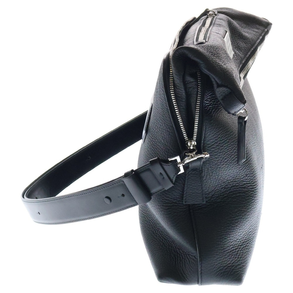 Maison Margiela 11(メゾンマルジェラ11) 5AC LARGE SHOULDER BAG レザーラージショルダーバッグ SB1WG0004 P4746 ブラック