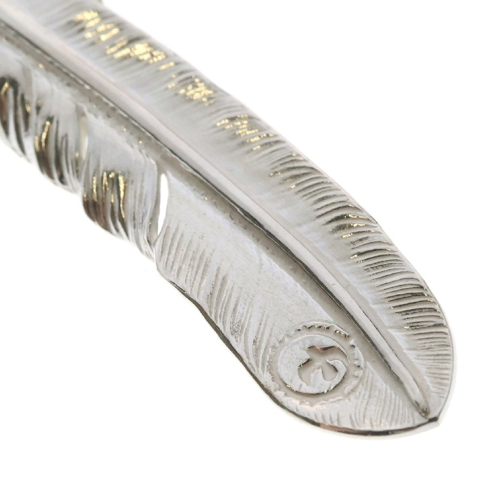 goro's(ゴローズ) 【新品】上銀銀縄ターコイズ特大フェザー 左向き ペンダントトップ シルバー