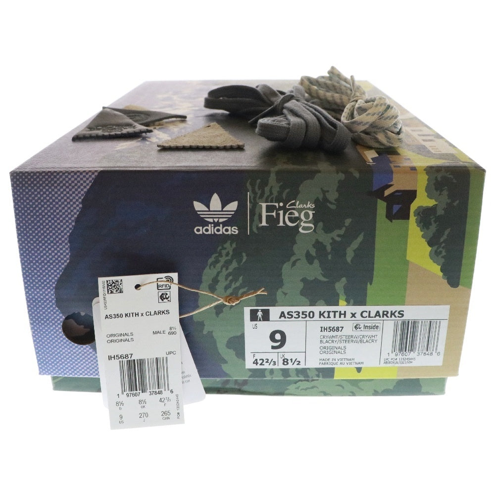adidas(アディダス) KITH Ronnie Fieg×Clarks×8th Street AS350 キス ロニー・ファイグ クラークス 8th ストリート AS350 ローカットスニーカー IH5687 グレー/ブルー US9/27.0cm