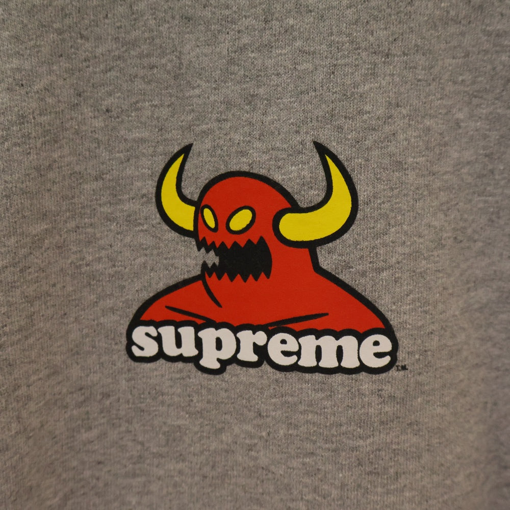 SUPREME(シュプリーム) 24SS×Toy Machine Hooded Sweatshirt トイマシーン プルオーバーフーディパーカー グレー