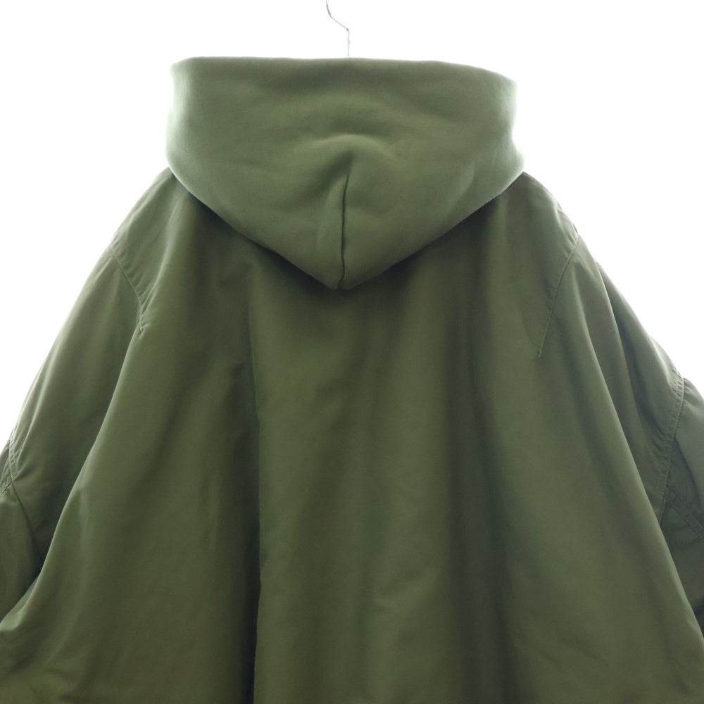 BALENCIAGA(バレンシアガ) 24AW Distressed Hooded Bomber Jacket MA-1 デストロイ加工フーデッドボンバージャケット 796940 TPO04 カーキ