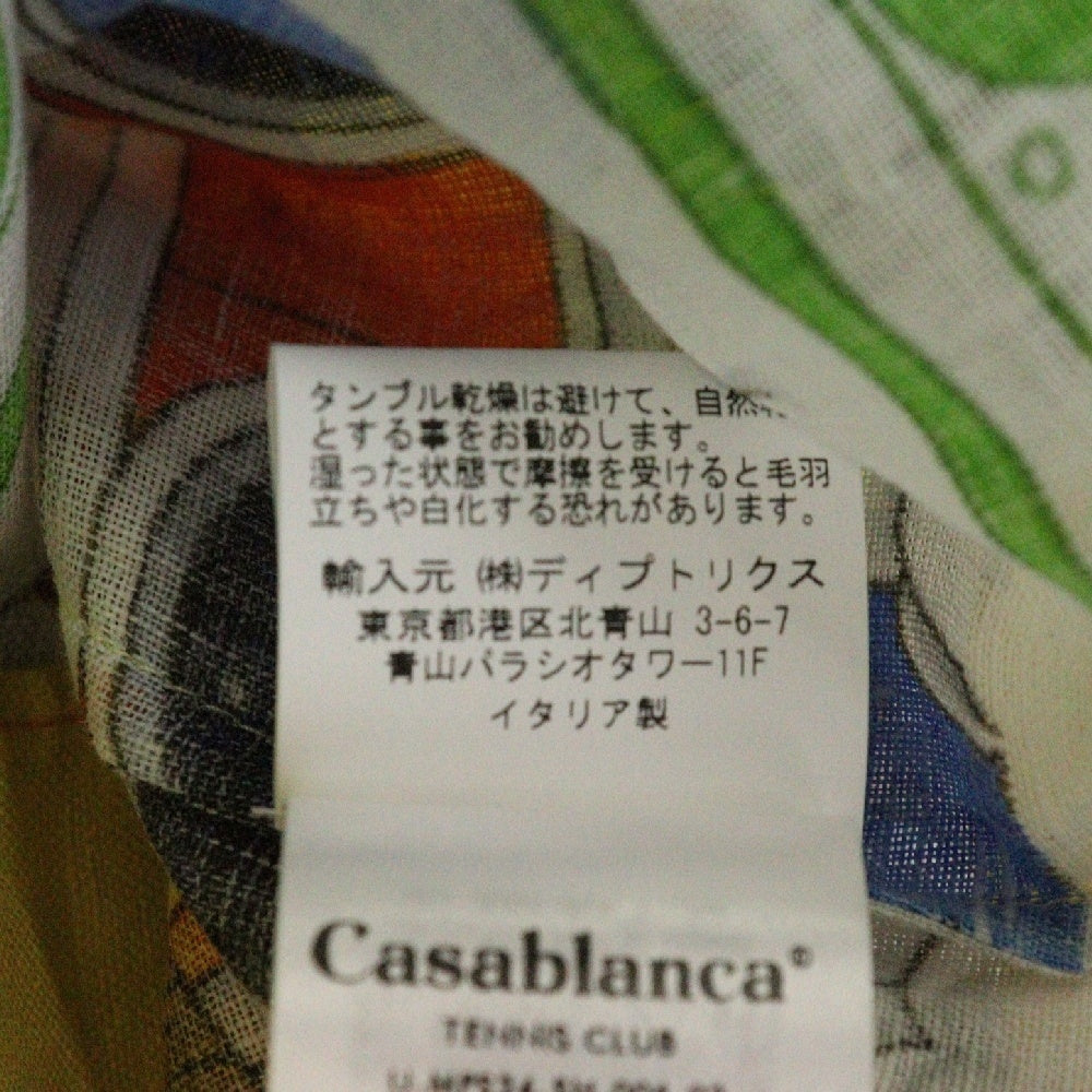 CASABLANCA(カサブランカ) 24SS Trophy Orange linen shirt U-MPS24-SH-006-02 総柄 リネン長袖シャツ マルチ