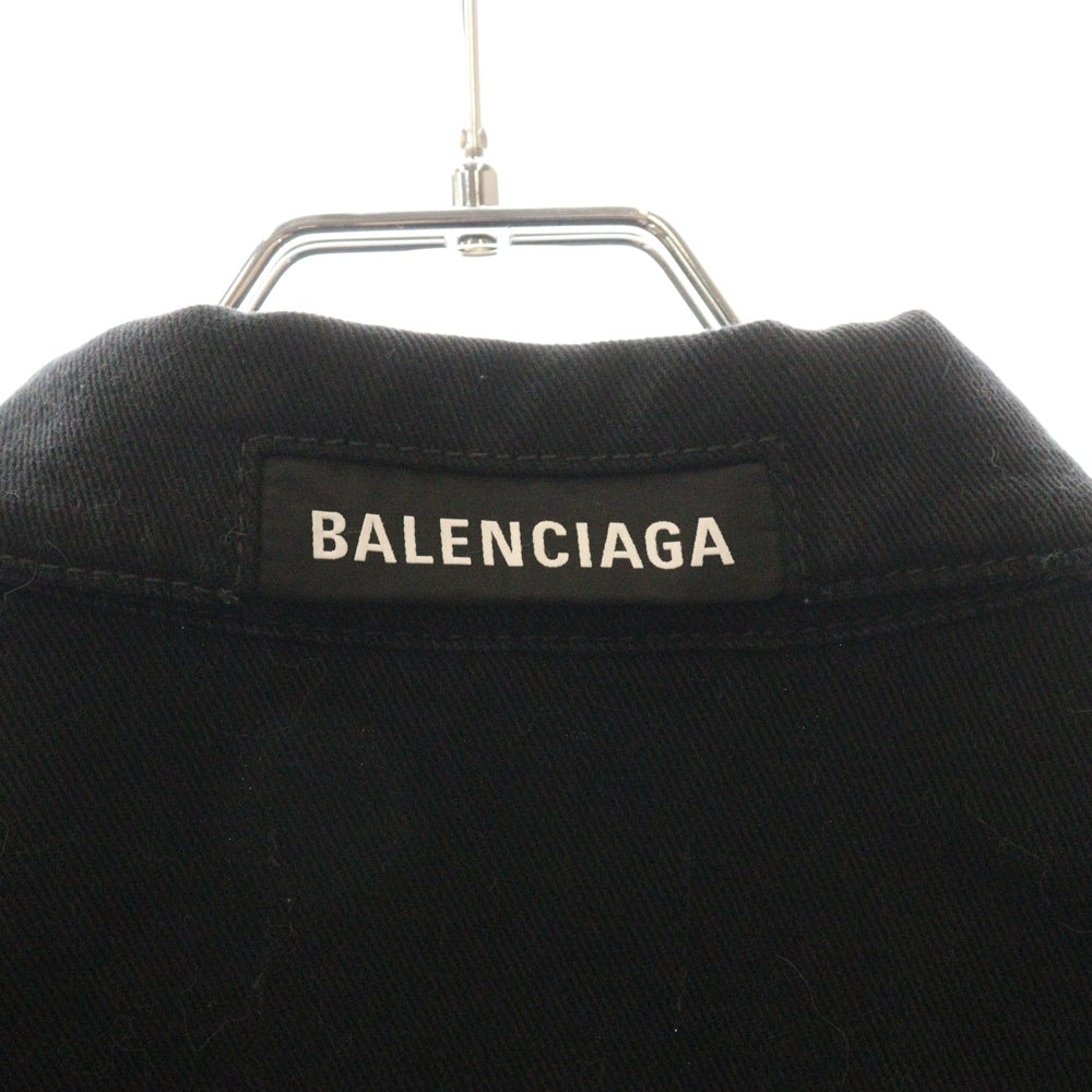BALENCIAGA(バレンシアガ) 24AW Oversized Jacket オーバーサイズデニムジャケット 681690 TQW83 ブラック