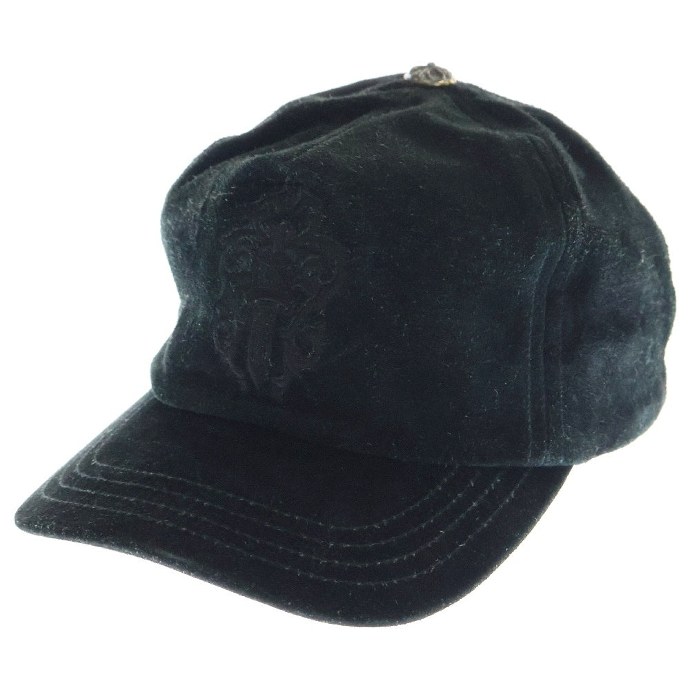 CHROME HEARTS(クロムハーツ) BASEBALL TRUCKER ベースボールトラッカー ダガー刺繍 スエード ベースボールキャップ 帽子 ブラック