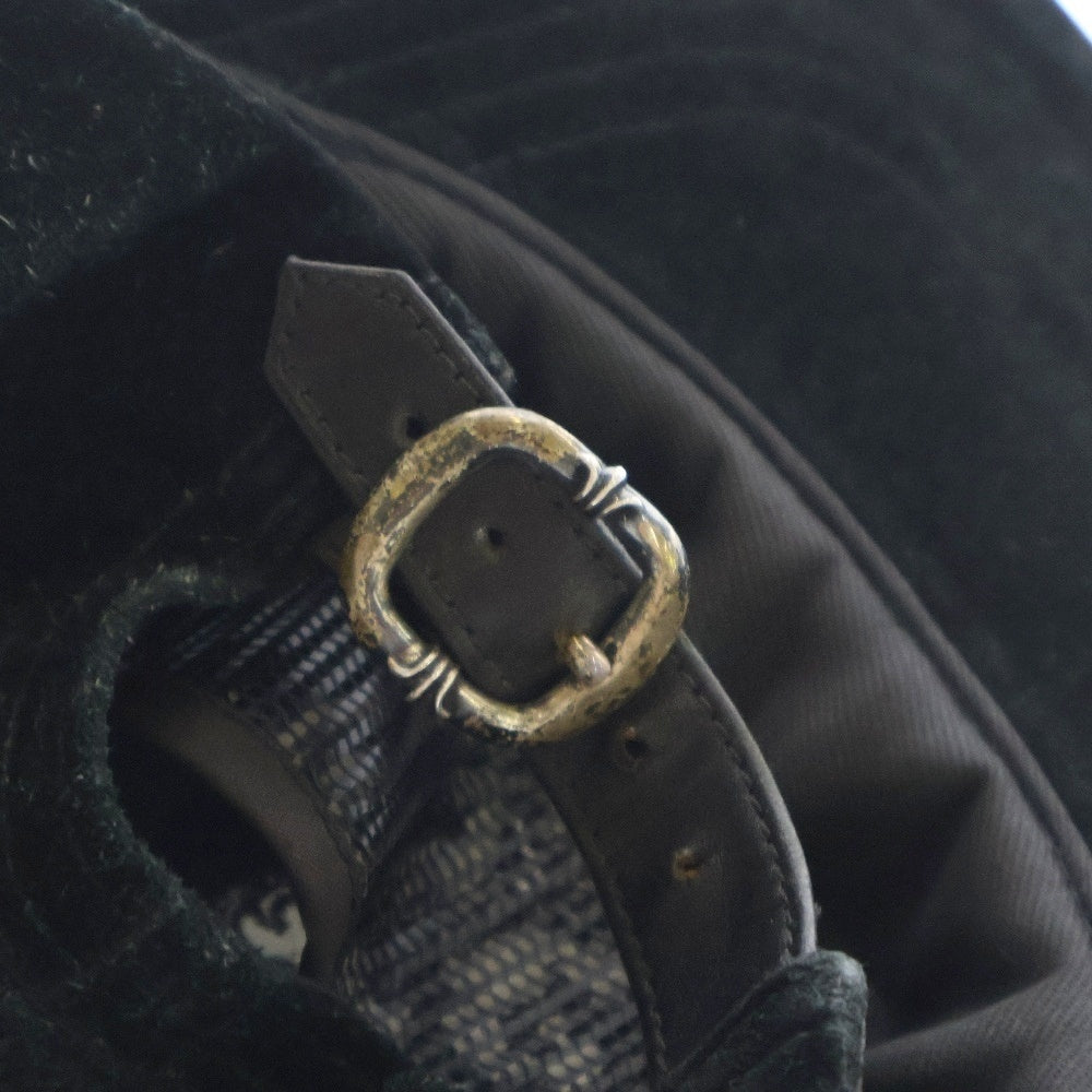 CHROME HEARTS(クロムハーツ) BASEBALL TRUCKER ベースボールトラッカー ダガー刺繍 スエード ベースボールキャップ 帽子 ブラック