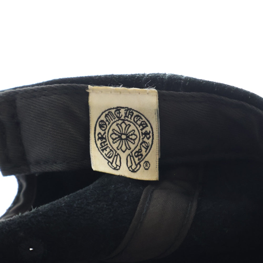 CHROME HEARTS(クロムハーツ) BASEBALL TRUCKER ベースボールトラッカー ダガー刺繍 スエード ベースボールキャップ 帽子 ブラック
