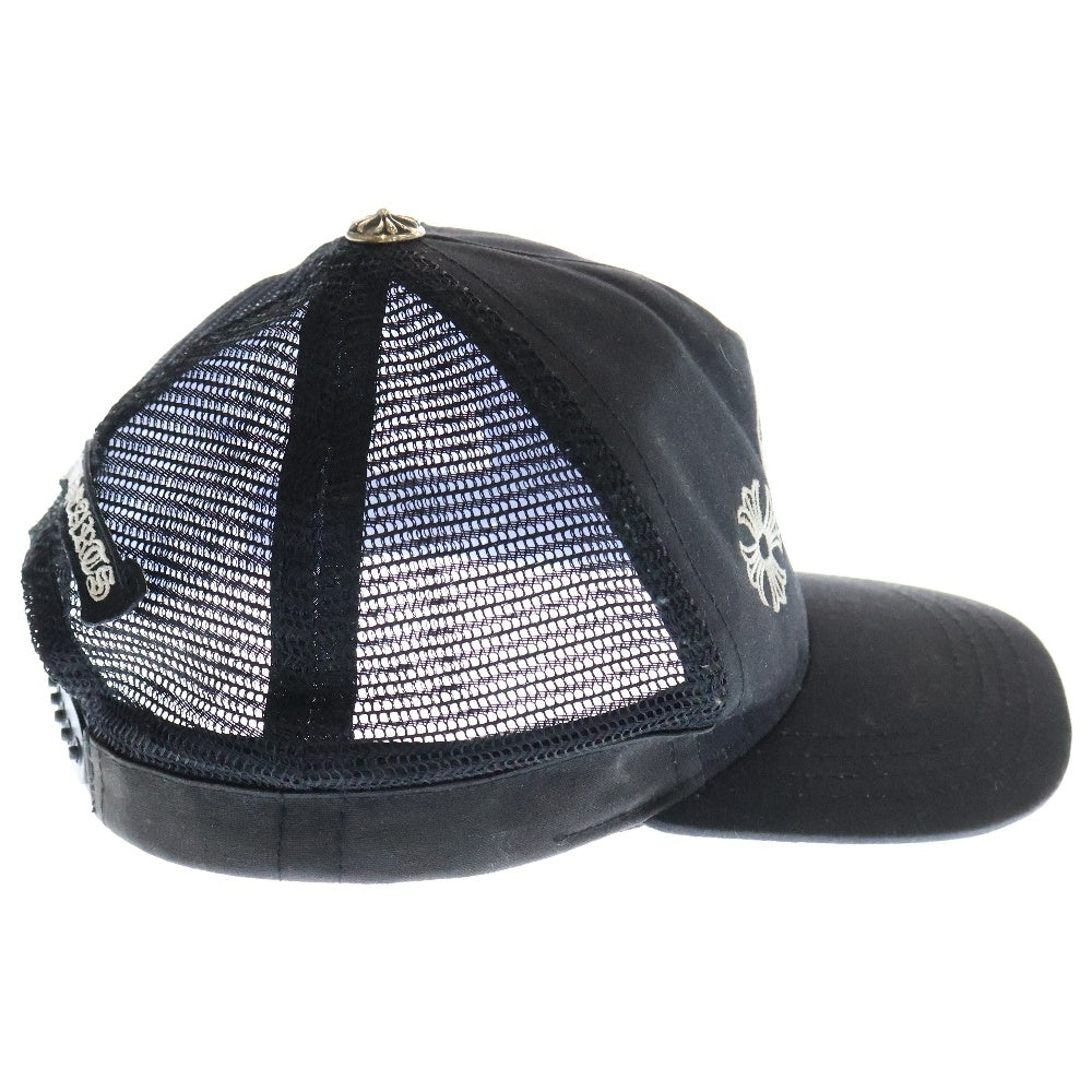 CHROME HEARTS(クロムハーツ) TRUCKER CAP ホースシュー CHプラス刺繍 トラッカーキャップ クロスボール付メッシュキャップ 帽子 ブラック