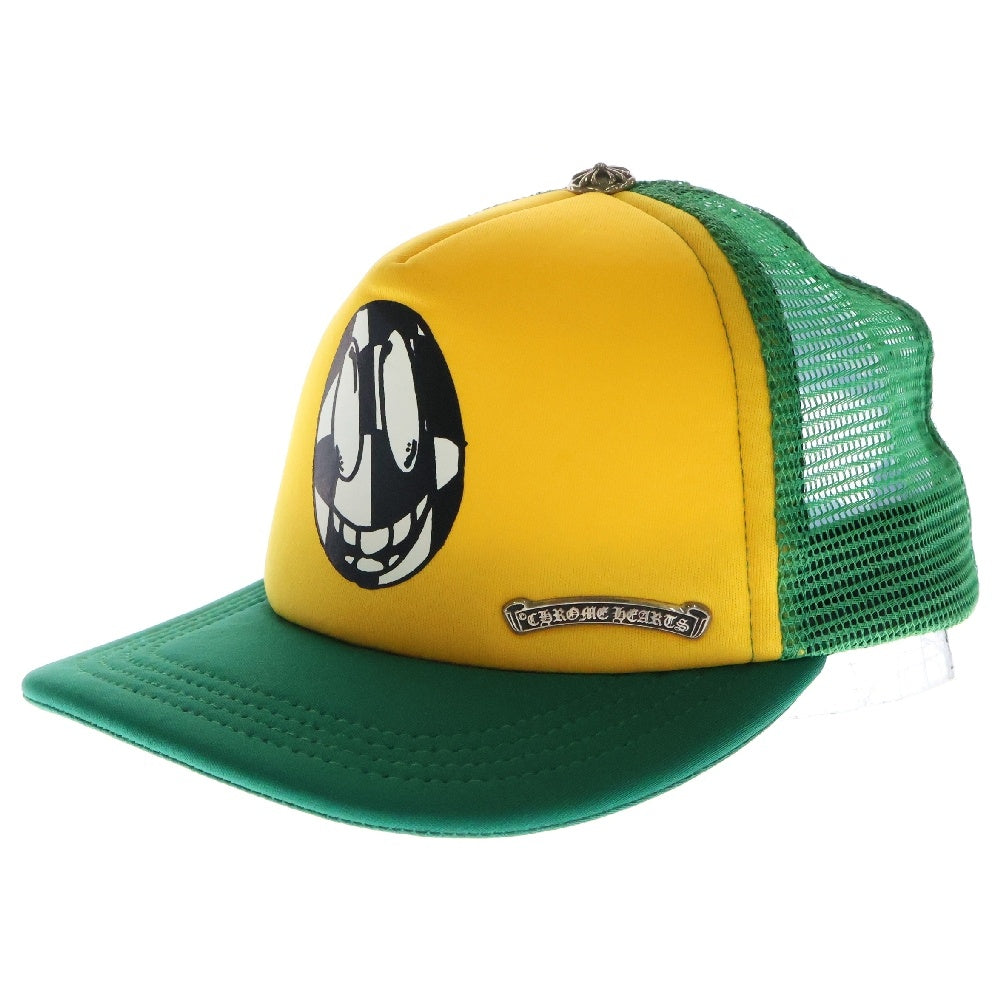 CHROME HEARTS(クロムハーツ) × MATTYBOY Sex Records Smiley Trucker Hat マッティボーイ セックスレコードスマイリートラッカーキャップ 帽子 イエロー/グリーン