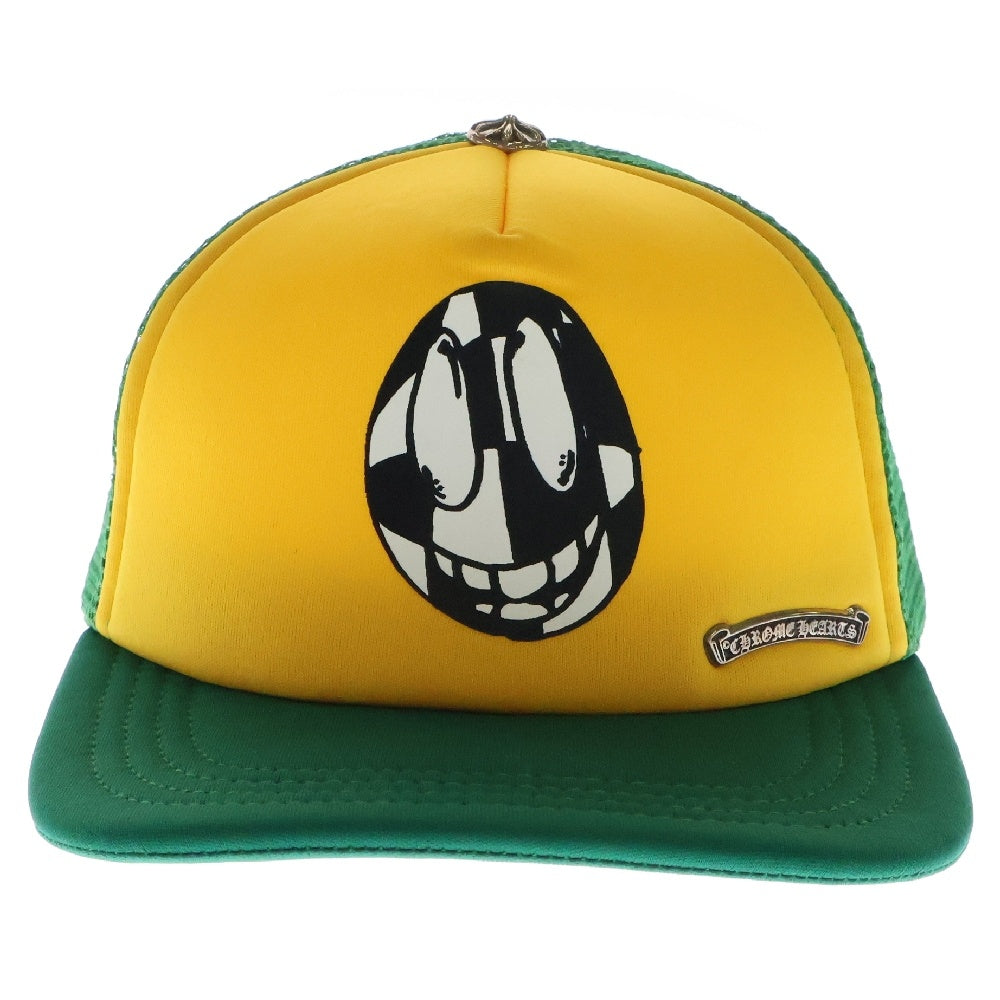 CHROME HEARTS(クロムハーツ) × MATTYBOY Sex Records Smiley Trucker Hat マッティボーイ セックスレコードスマイリートラッカーキャップ 帽子 イエロー/グリーン