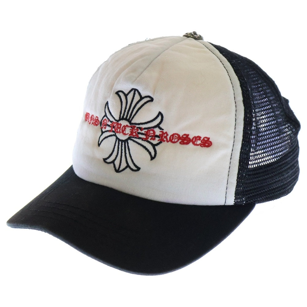 CHROME HEARTS(クロムハーツ) TRUCKER CAP CHプラス刺繍 トラッカーキャップ クロスボール付メッシュキャップ 帽子 ブラック/ホワイト