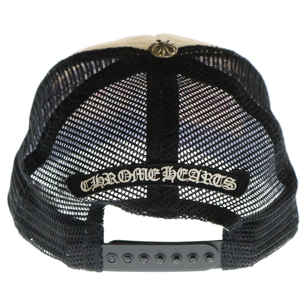 CHROME HEARTS(クロムハーツ) TRUCKER CAP CHプラス刺繍 トラッカーキャップ クロスボール付メッシュキャップ 帽子 ブラック/ホワイト