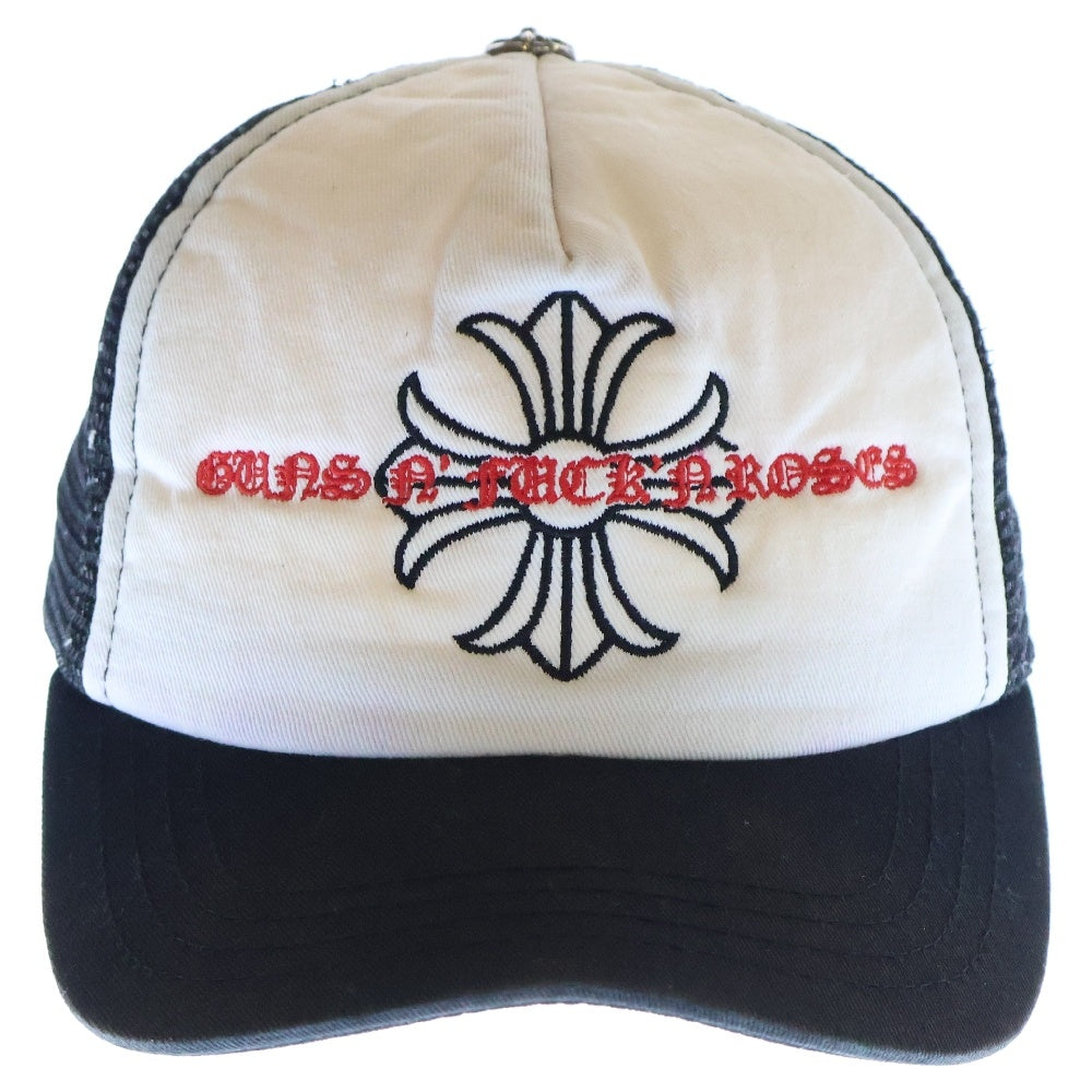 CHROME HEARTS(クロムハーツ) TRUCKER CAP CHプラス刺繍 トラッカーキャップ クロスボール付メッシュキャップ 帽子 ブラック/ホワイト