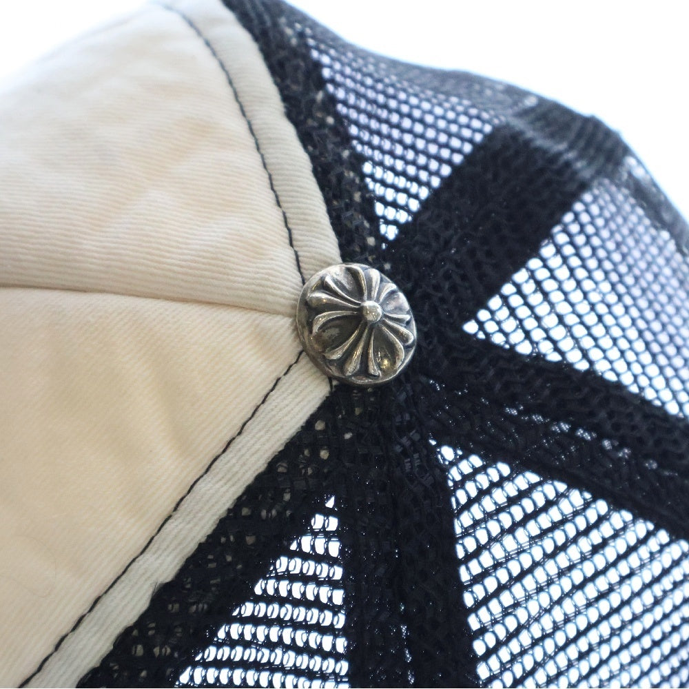 CHROME HEARTS(クロムハーツ) TRUCKER CAP CHプラス刺繍 トラッカーキャップ クロスボール付メッシュキャップ 帽子 ブラック/ホワイト