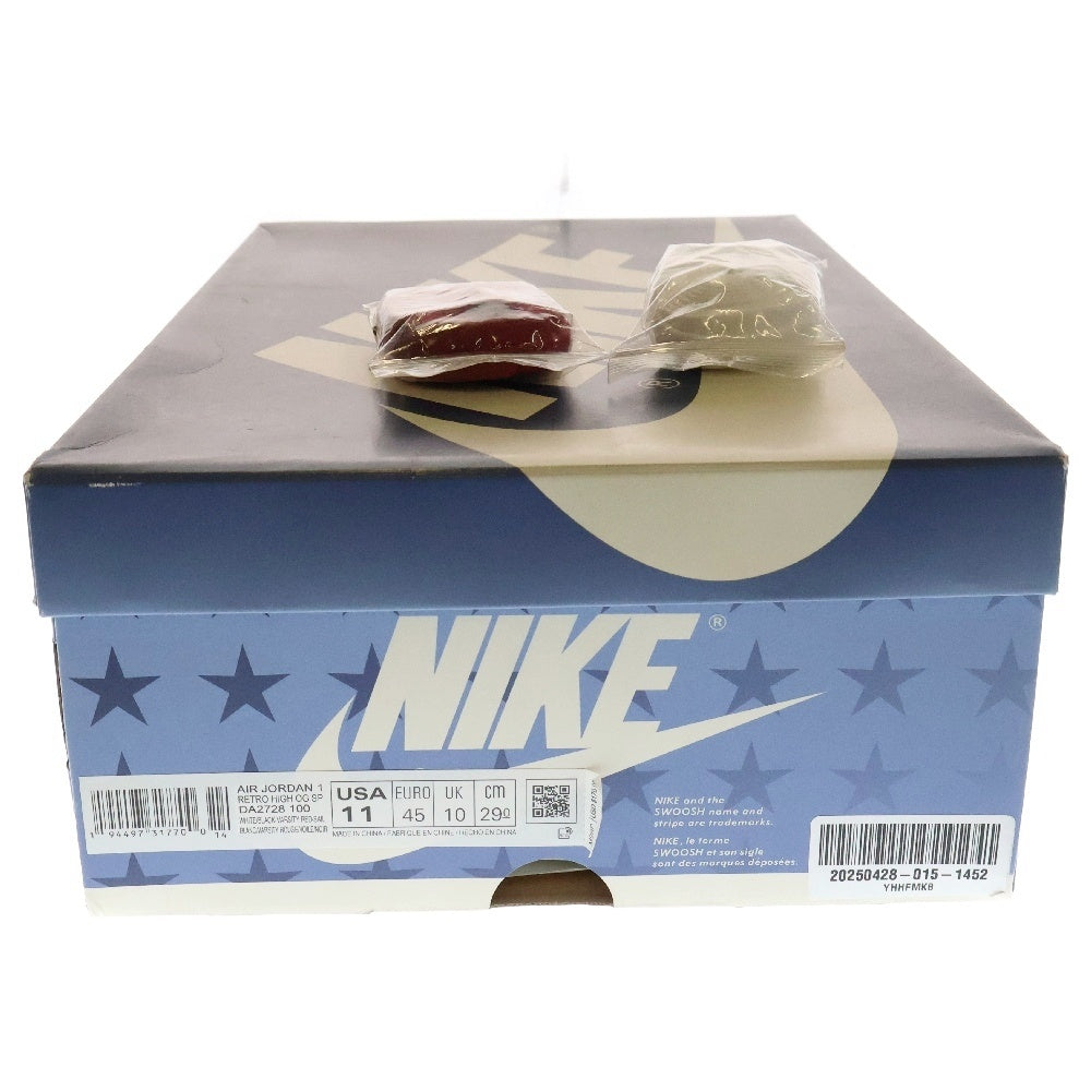NIKE(ナイキ) × Trophy Room AIR JORDAN 1 RETRO HIGH OG SP トロフィールーム エアジョーダン シカゴ ハイカットスニーカー レッド/ホワイト US11/29.0cm DA2728-100