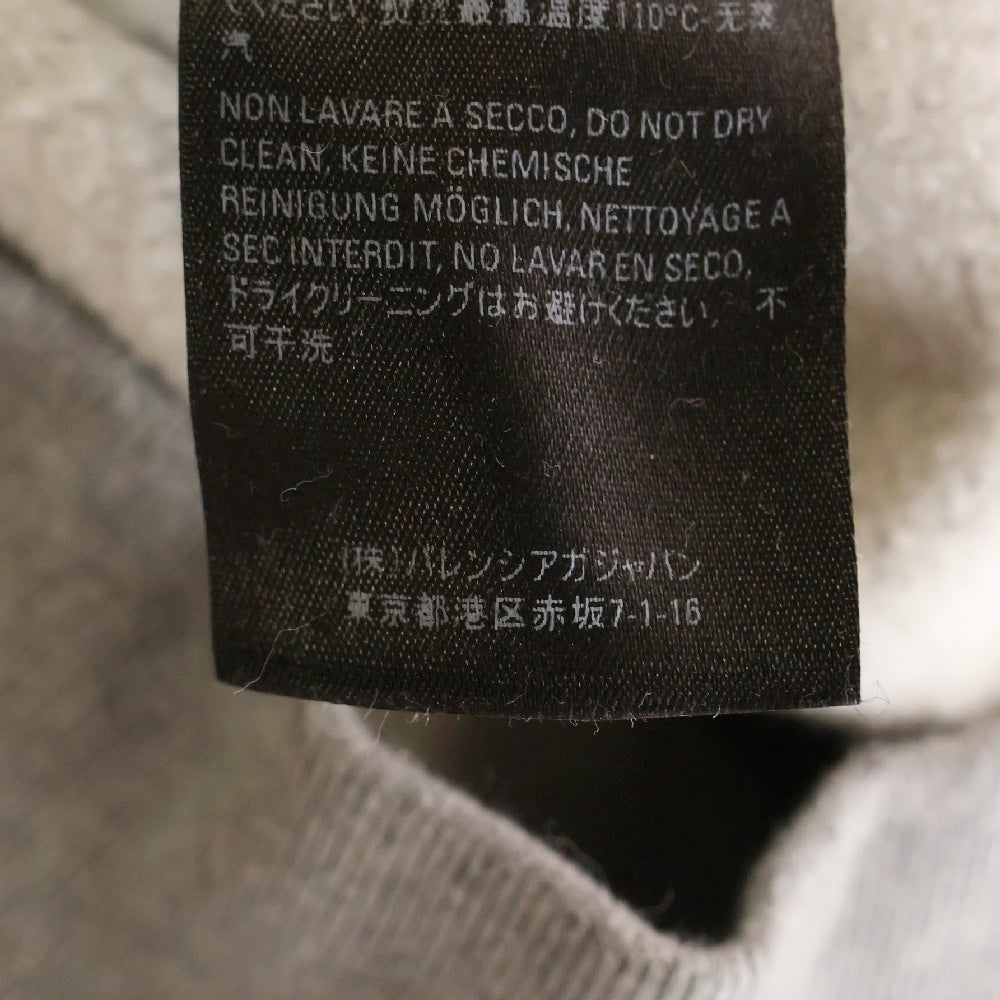 BALENCIAGA(バレンシアガ) PARIS logo sweater 578132 TGV68 刺繍 プリントスウェット グレー