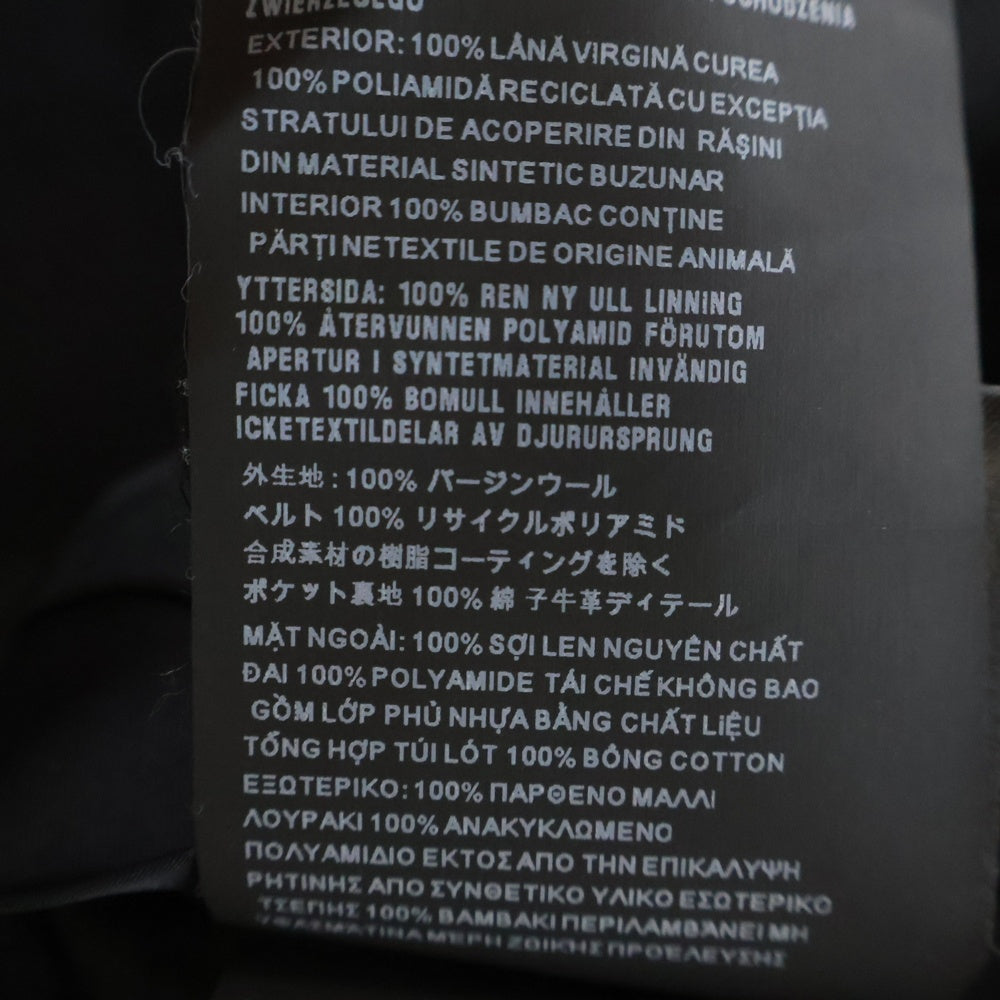 PRADA(プラダ) 22SS トライアングルプレート ウールギャバスラックスパンツ SPH177 S221 11A6 ブラック