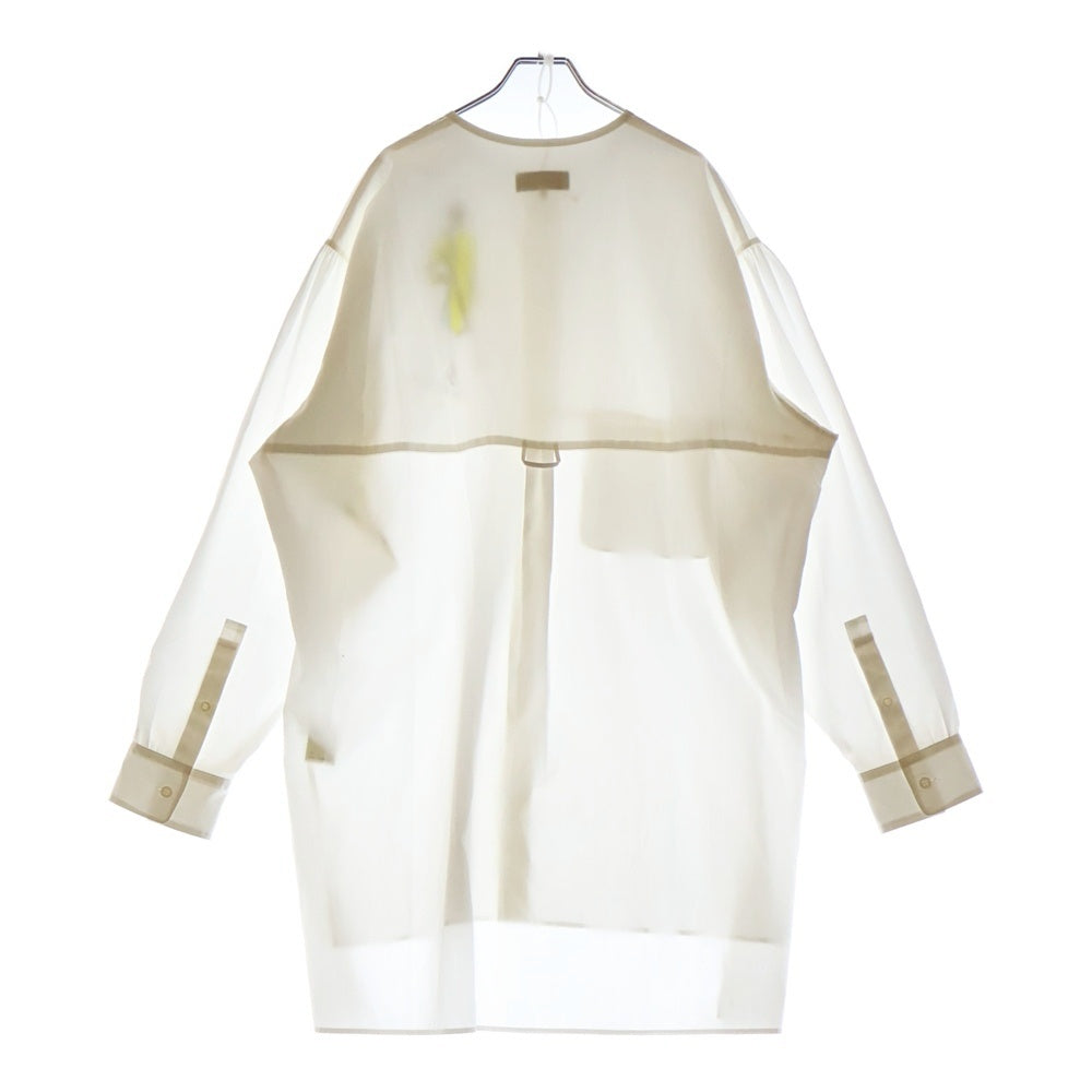 Yohji Yamamoto POUR HOMME(ヨウジヤマモト プールオム) 21SS 女優プリントオーバーサイズバンドカラー長袖シャツ HX-B96-044 ホワイト