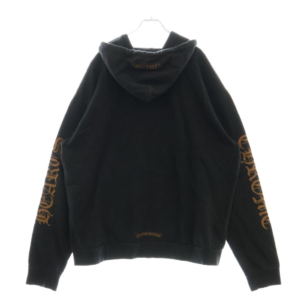 CHROME HEARTS(クロムハーツ) SWTSHRT PLVR アームロゴプリントプルオーバーパーカー ブラック/ブラウン