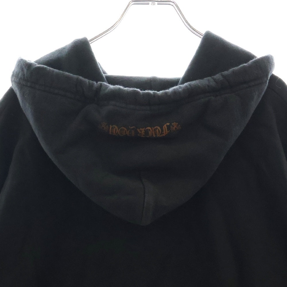 CHROME HEARTS(クロムハーツ) SWTSHRT PLVR アームロゴプリントプルオーバーパーカー ブラック/ブラウン