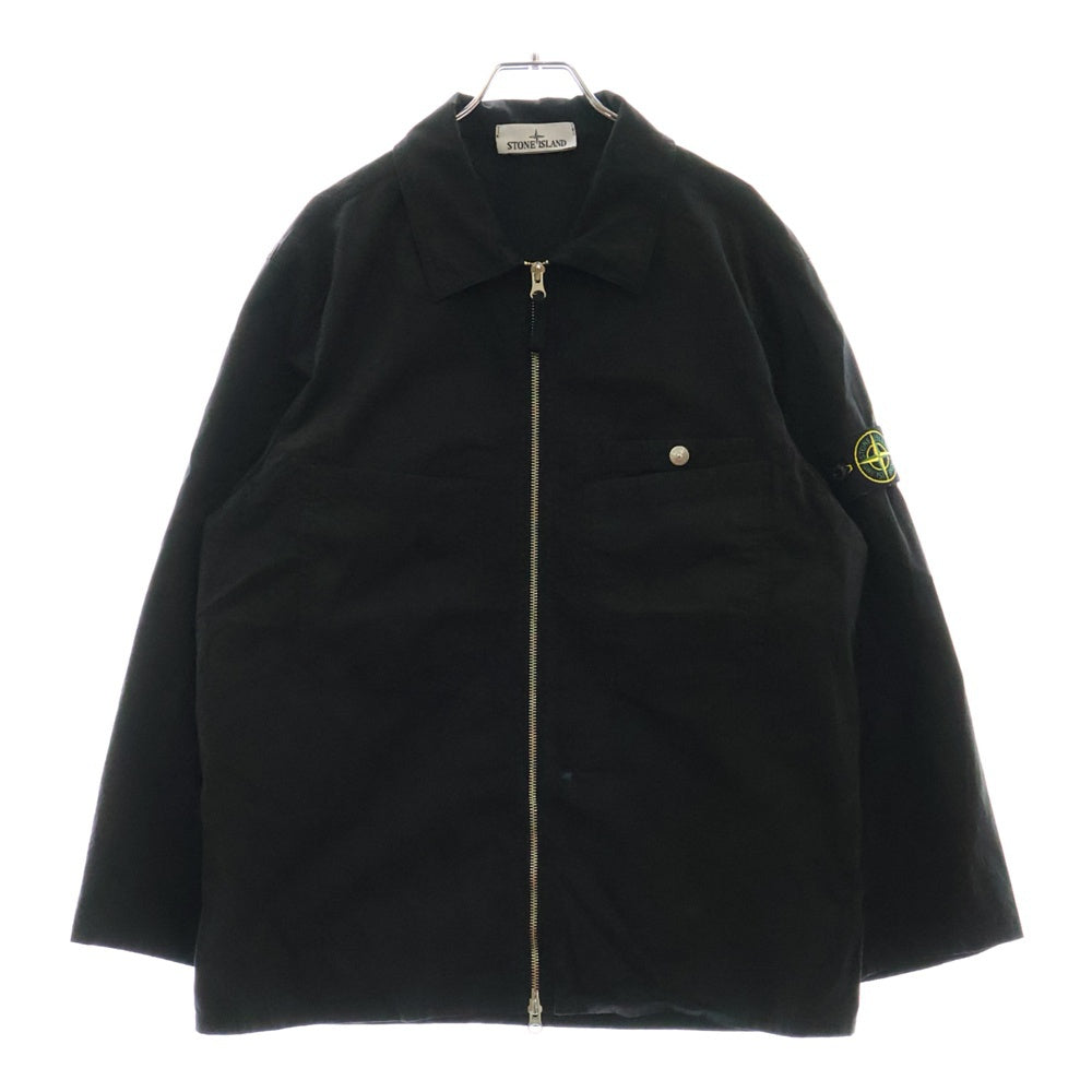 STONE ISLAND(ストーンアイランド) 25SS アームワッペン ジップアップジャケット K1S151200012S0063 ブラック