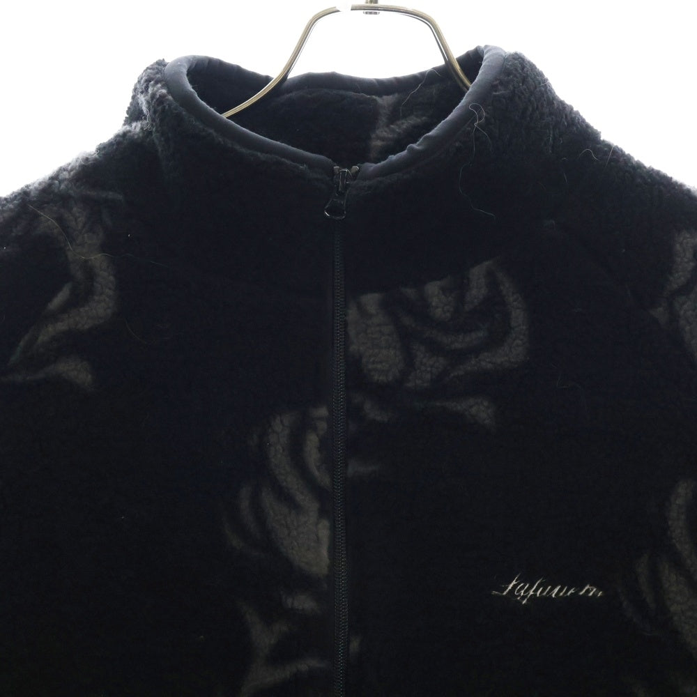 Lafayette(ラファイエット) 24AW ROSE ALLOVER PATTERNED FLEECE JACKET ローズオールオーバーフリースジャケット LA241008 ブラック