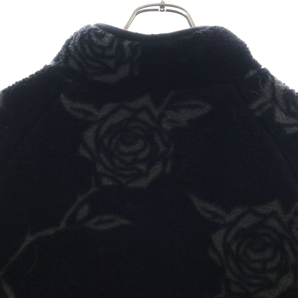 Lafayette(ラファイエット) 24AW ROSE ALLOVER PATTERNED FLEECE JACKET ローズオールオーバーフリースジャケット LA241008 ブラック