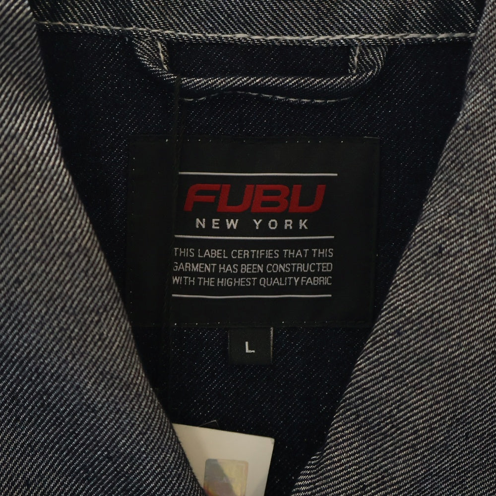 FUBU(フブ) METALLIC DENIM JACKET メタリックデニムジャケット FAM-51304 シルバー