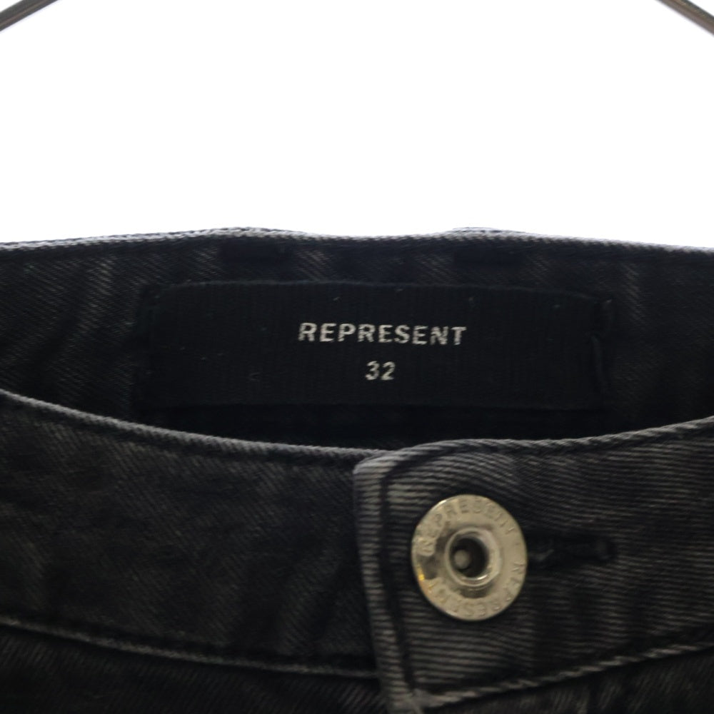 REPRESENT(リプレゼント) KNEE DESTROYER DENIM ニーデストロイヤースキニーデニムパンツ L-998 ブラック