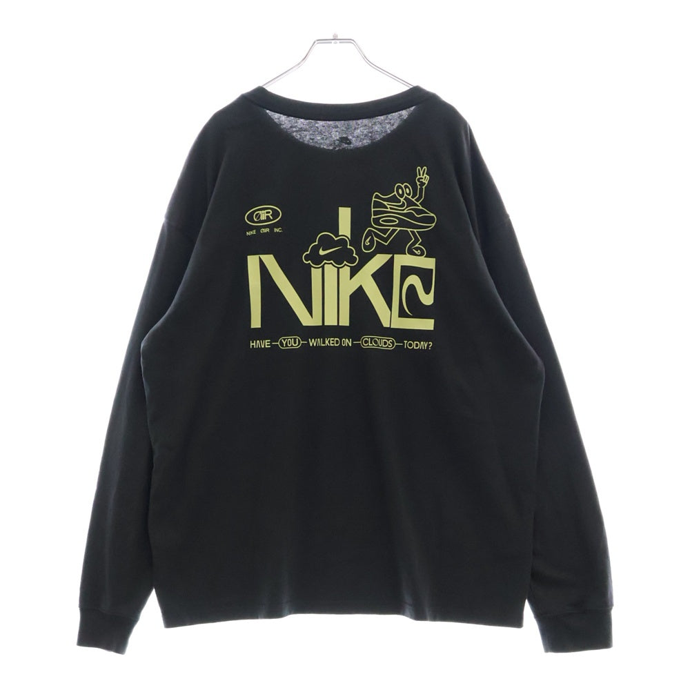 NIKE(ナイキ) ロゴプリント 長袖Tシャツ ロングスリーブカットソー FJ1088-060 グレー