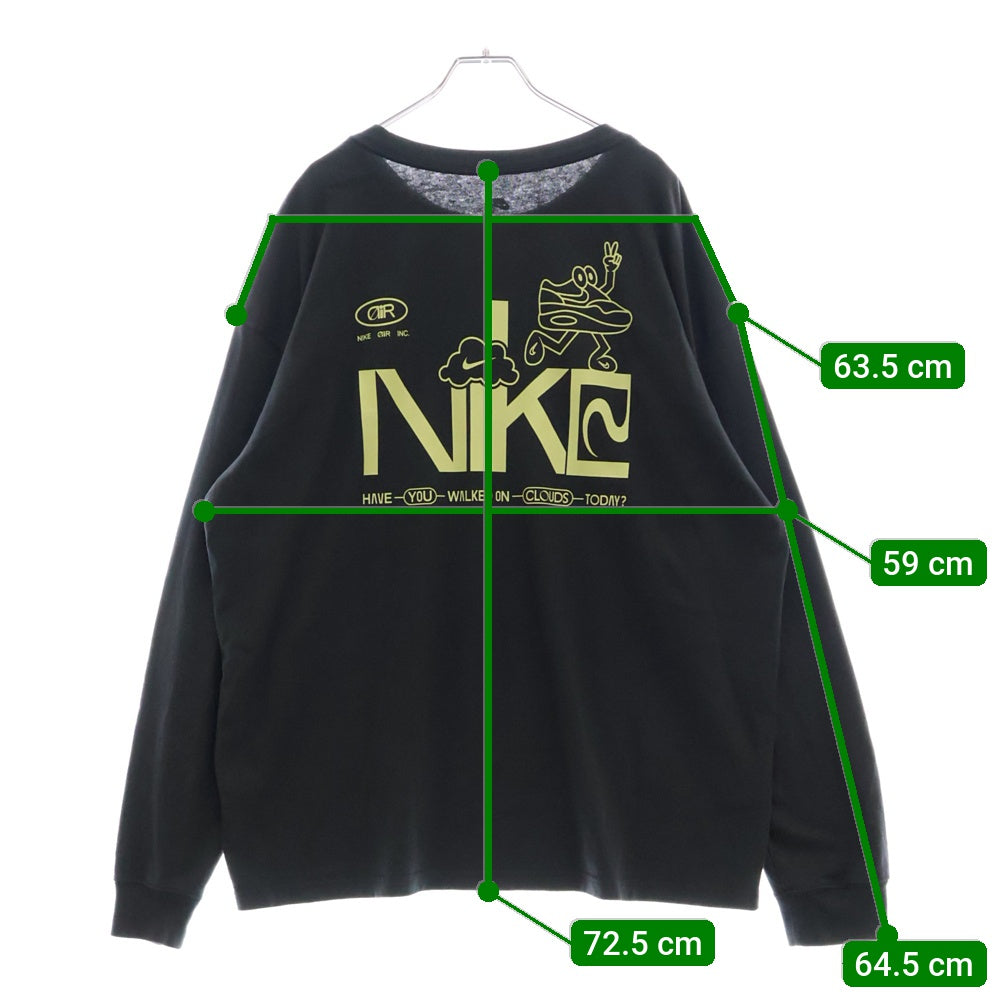 NIKE(ナイキ) ロゴプリント 長袖Tシャツ ロングスリーブカットソー FJ1088-060 グレー