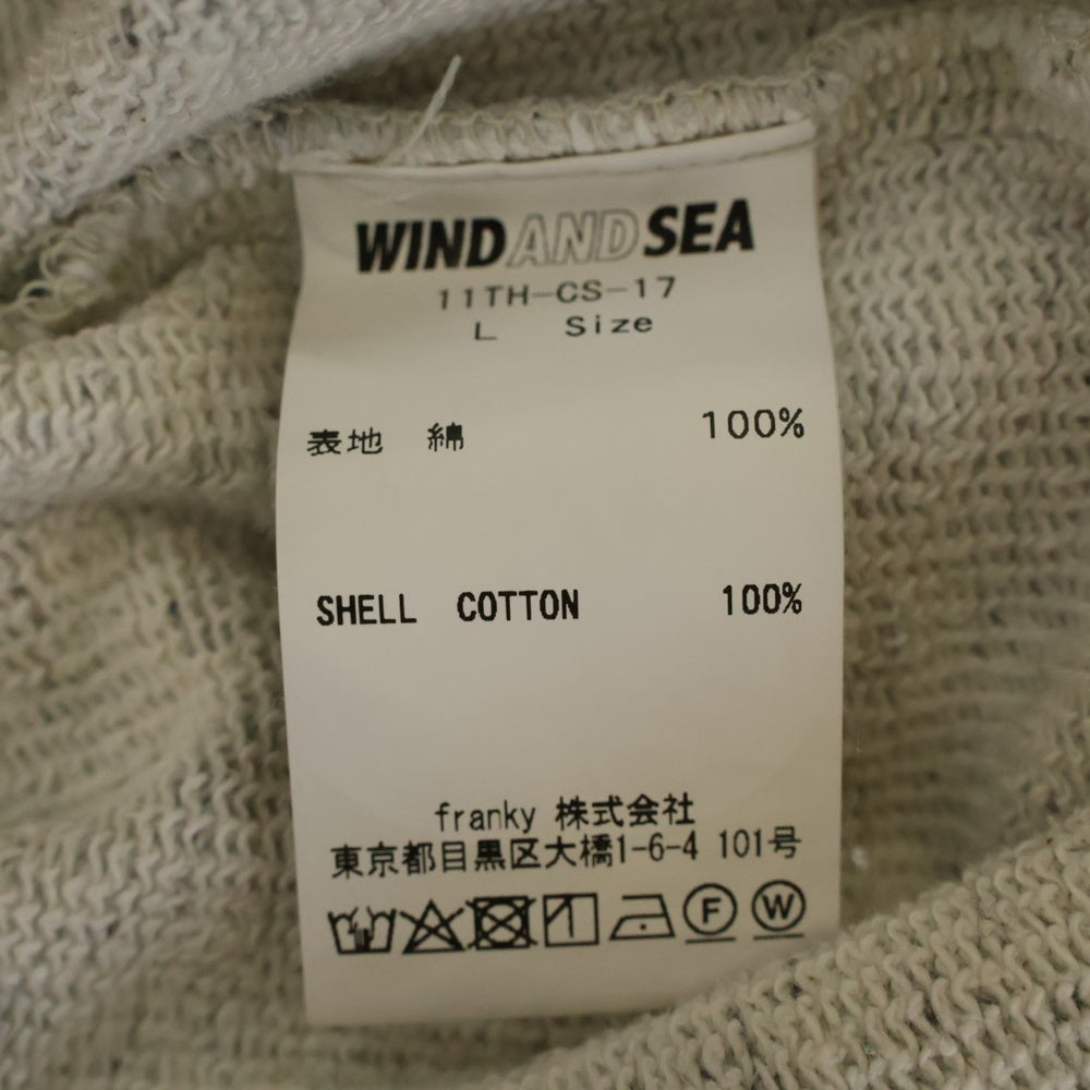 WIND AND SEA(ウィンダンシー) ロゴ刺繍 ハーフパンツ ショーツ 11TH-CS-17 グレー