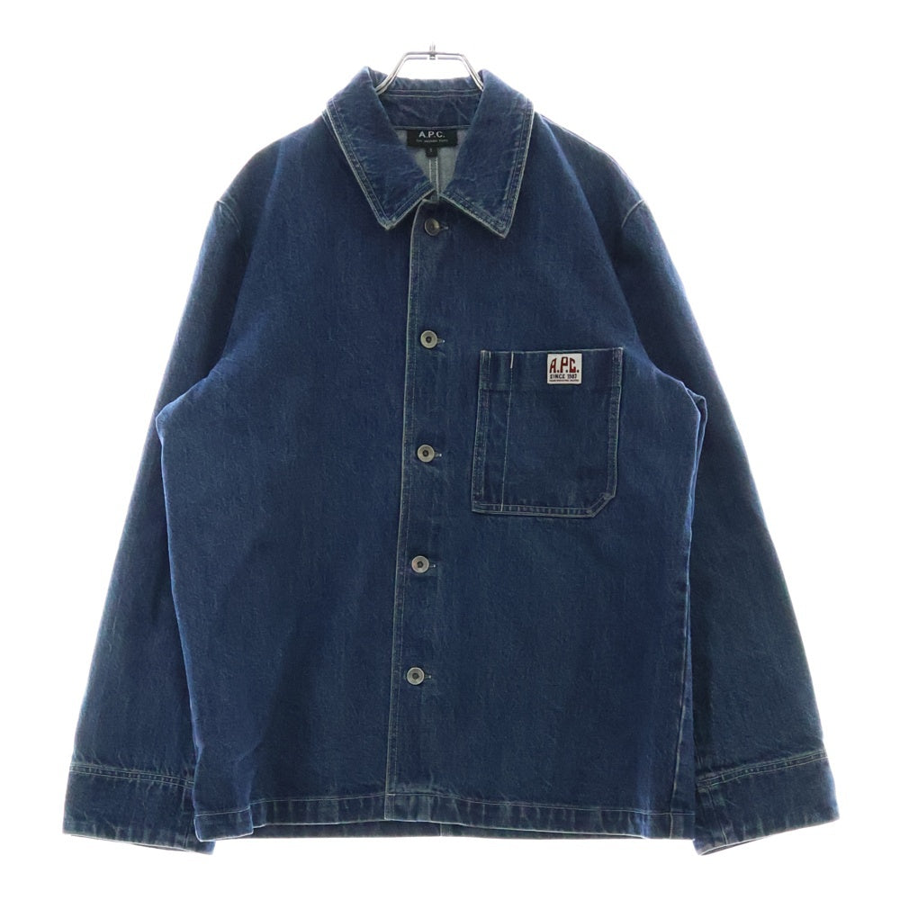 90sビンテージ　アーペーセーデニムカバーオールAPCブルゾンジャケット アーペーセーA.P.C. デニムジャケット インディゴS (K-129678