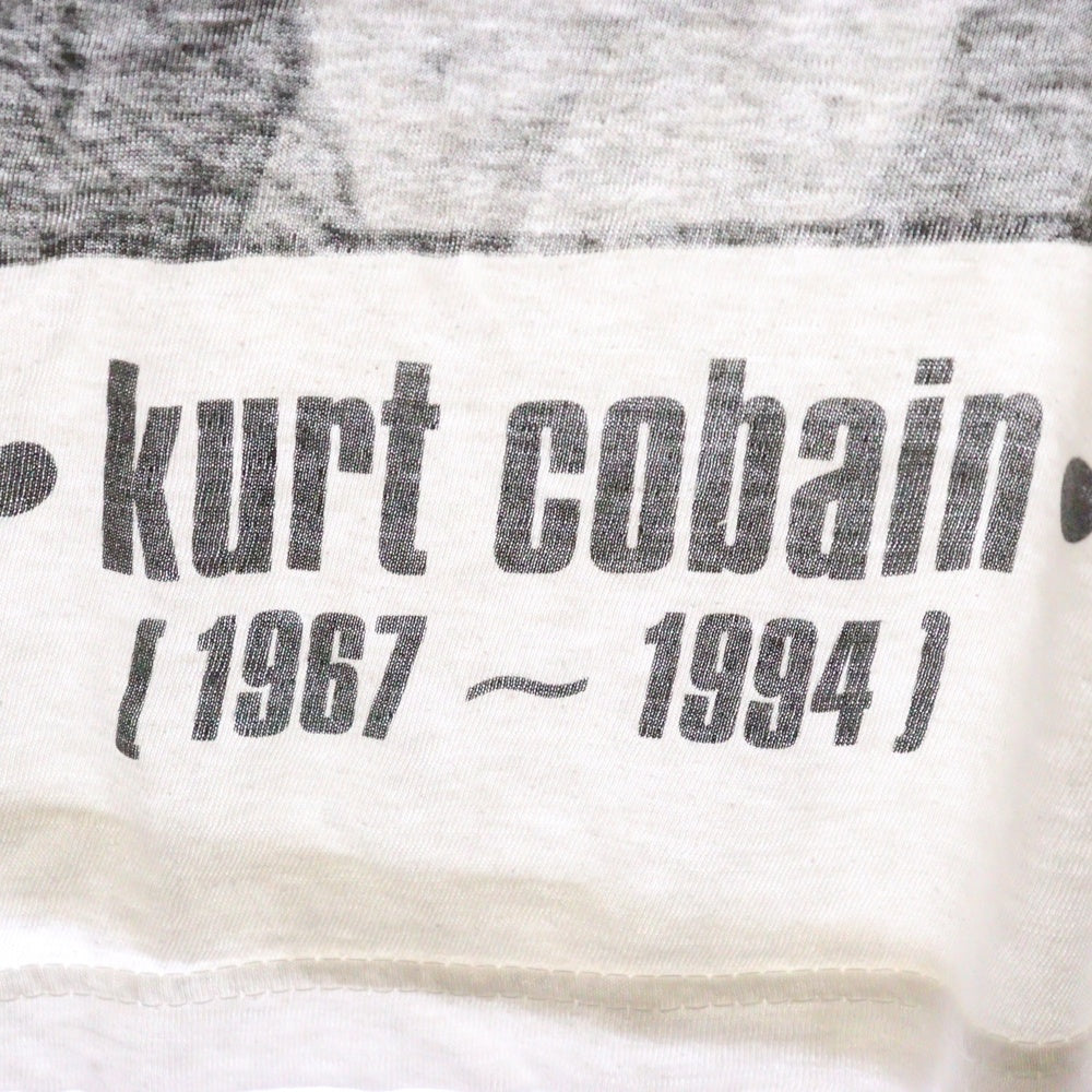 VINTAGE(ヴィンテージ) 90s NIRVANA KURT COBAIN MEMORIAL ニルヴァーナ カートコバーン メモリアル 追悼 半袖Tシャツ カットソー ホワイト