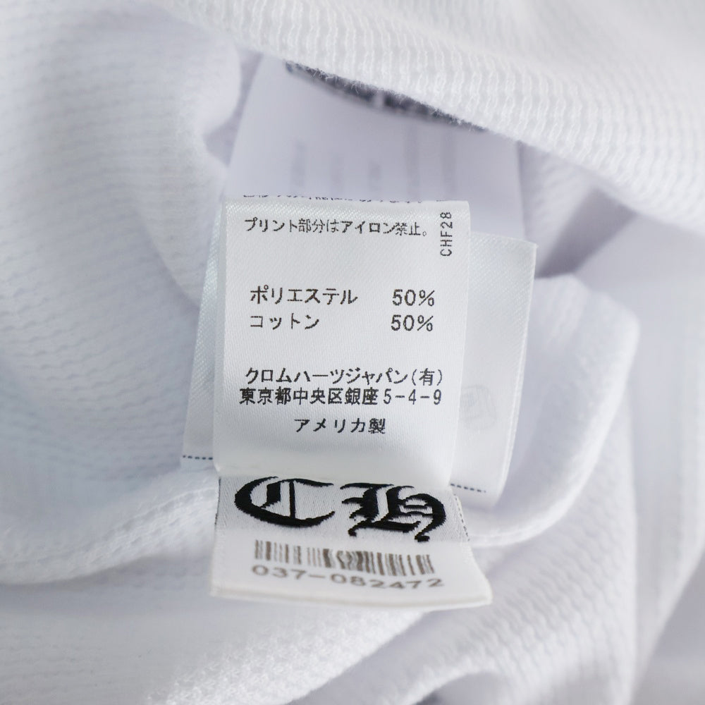 CHROME HEARTS(クロムハーツ) 25SS Thermal L/S スクロールラベル アームロゴプリントサーマル長袖Tシャツ カットソー ホワイト