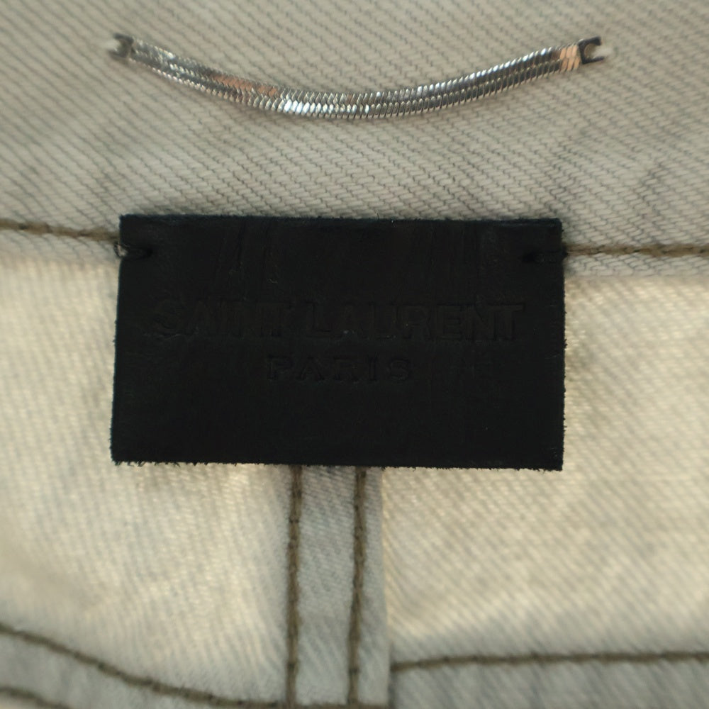 SAINT LAURENT PARIS(サンローランパリ) リラックスストレートカットデニムパンツ 644678 Y01KA ライトグレー