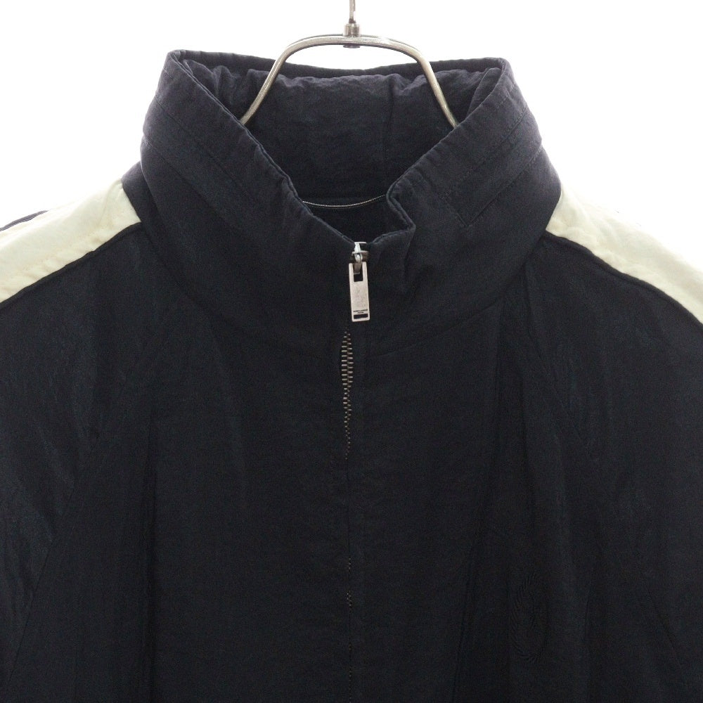 SAINT LAURENT PARIS(サンローランパリ) 22SS ボンバーブルゾン ナイロンロゴ刺繍トラックジャケット 684942 Y2E80 ブラック